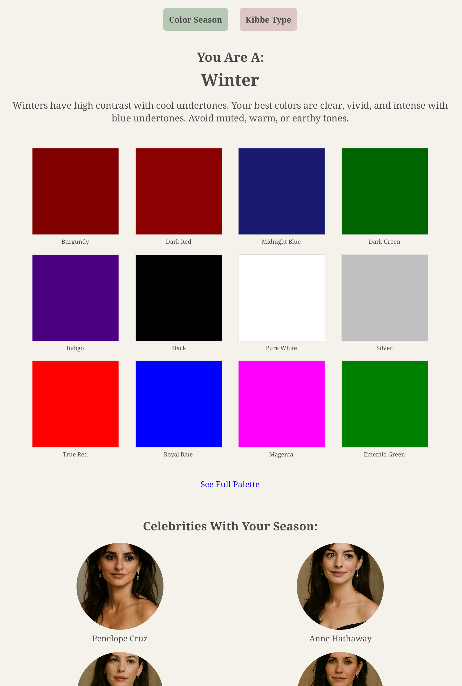 Color Season Analysis
